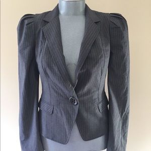 New Express Design Studio Gray Pinstripe Blazer 4